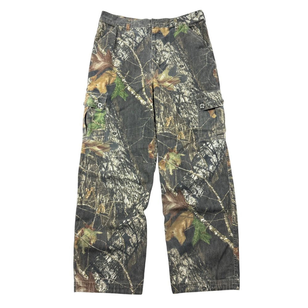 Russell Outdoors Mens Medium Mossy Oak Camo Explorer Midweight Cargo Pants